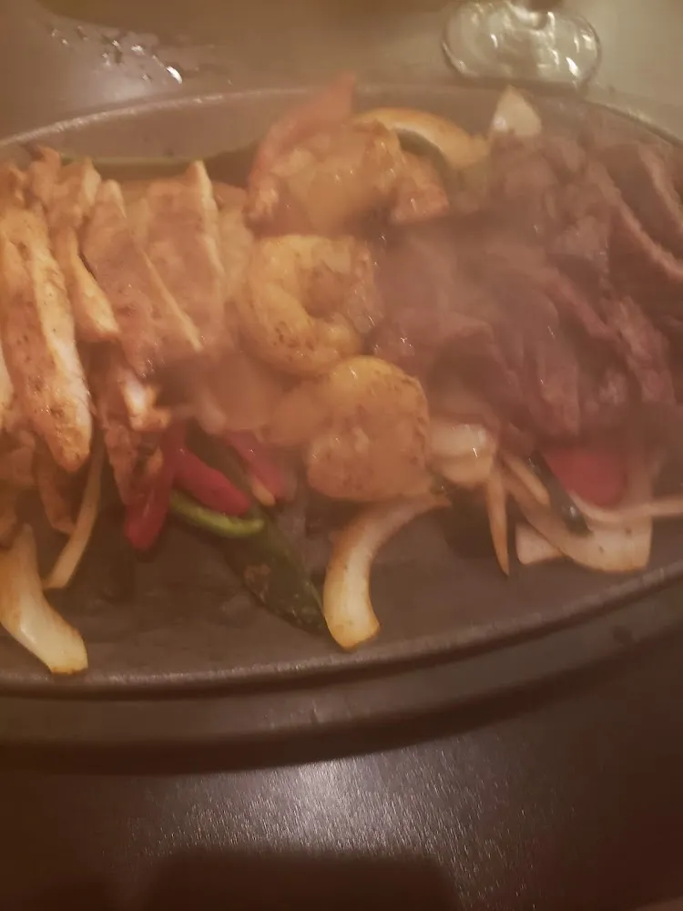 Chicken Steak Shrimp Fajitas